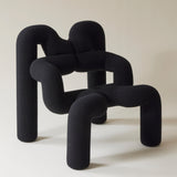 Terje Ekstrom, Post Modern "Ekstrem" Chair, Steel and Foam With Wool Knitted Upholstery, 1980's