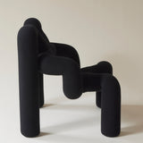 Terje Ekstrom, Post Modern "Ekstrem" Chair, Steel and Foam With Wool Knitted Upholstery, 1980's