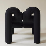 Terje Ekstrom, Post Modern "Ekstrem" Chair, Steel and Foam With Wool Knitted Upholstery, 1980's
