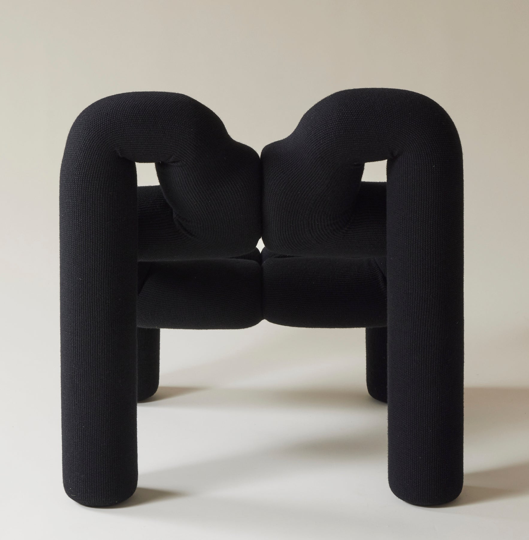 Terje Ekstrom, Post Modern "Ekstrem" Chair, Steel and Foam With Wool Knitted Upholstery, 1980's