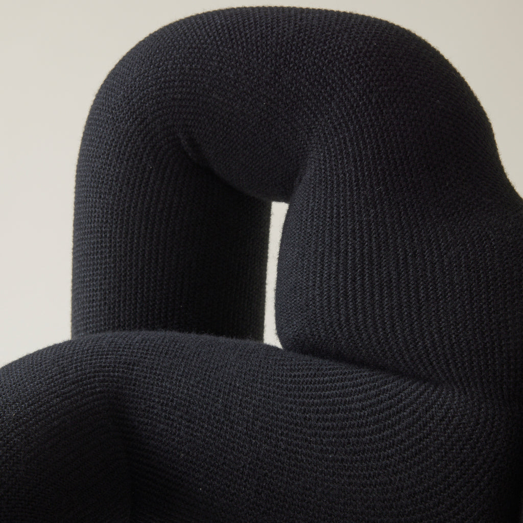 Terje Ekstrom, Post Modern "Ekstrem" Chair, Steel and Foam With Wool Knitted Upholstery, 1980's