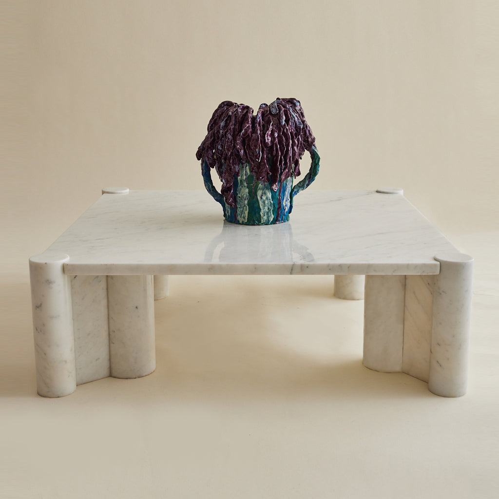 SOLD Gae Aulenti "Jumbo" Carrara Marble Table, for Knoll International 1970's