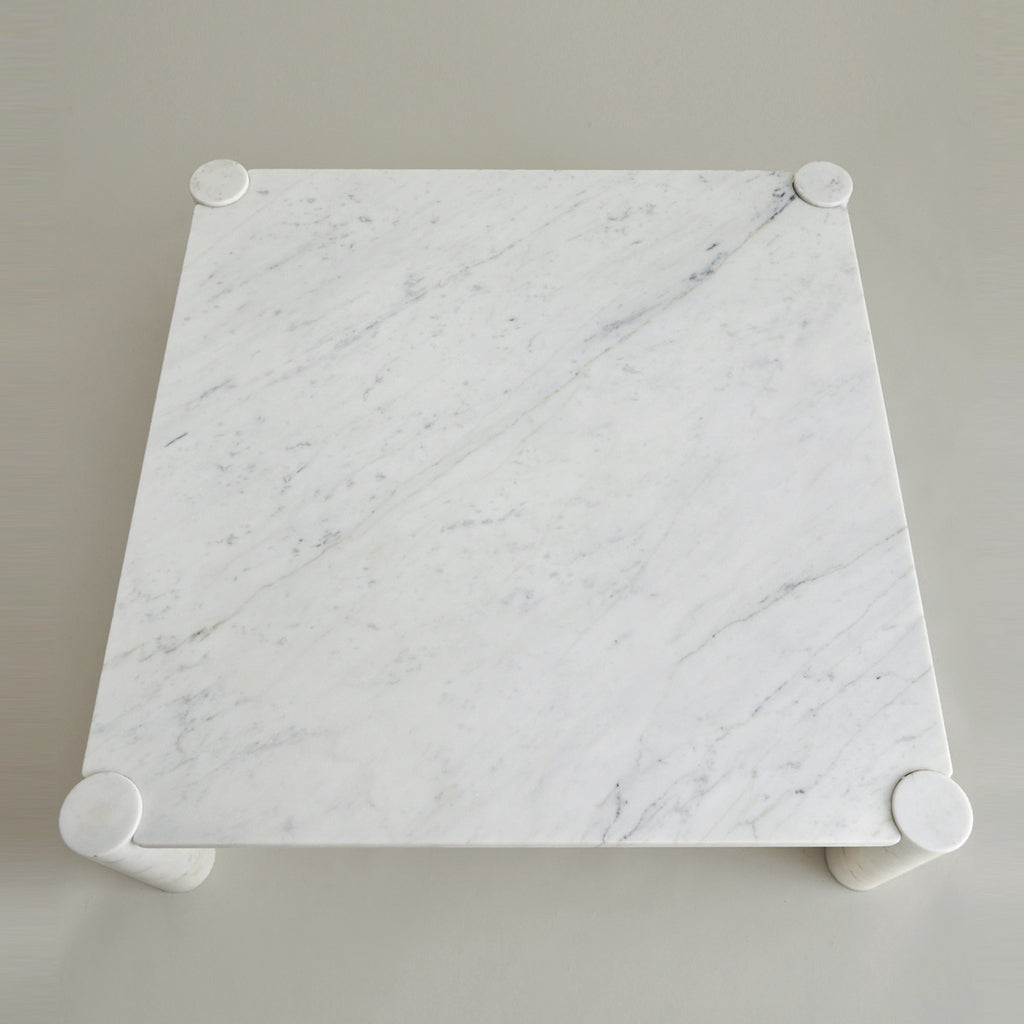SOLD Gae Aulenti "Jumbo" Carrara Marble Table, for Knoll International 1970's