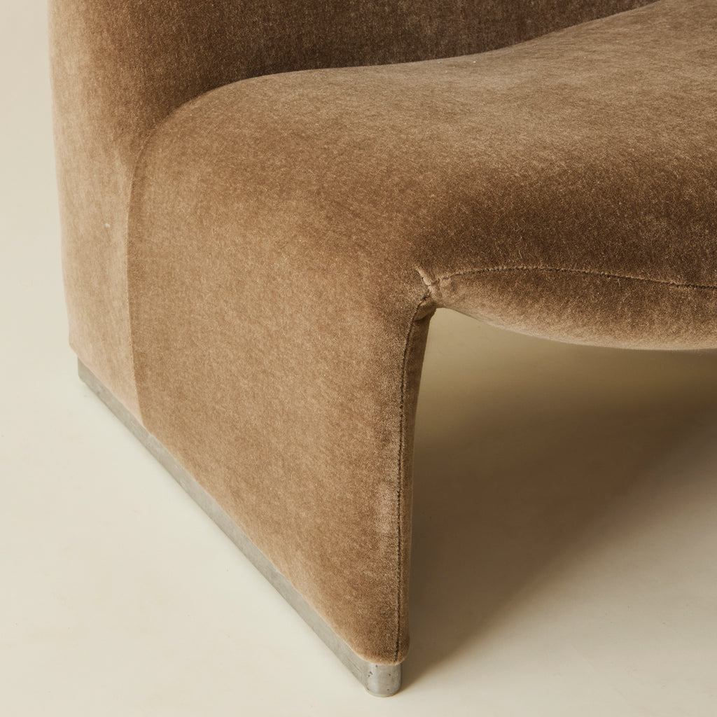 Giancarlo Piretti for Castelli "Alky" Mohair Lounge Chairs, 1960s