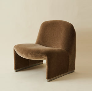 Giancarlo Piretti for Castelli "Alky" Mohair Lounge Chair, 1960s