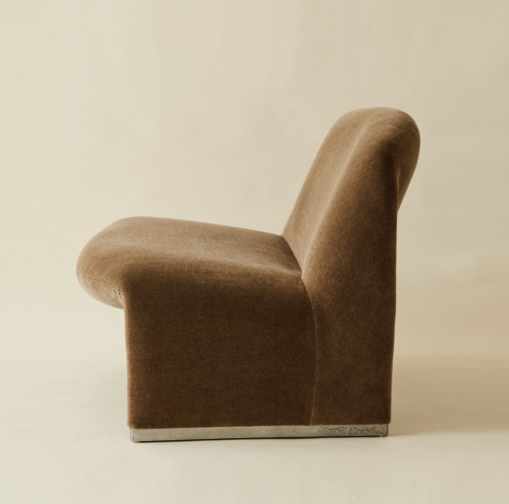 Giancarlo Piretti for Castelli "Alky" Mohair Lounge Chair, 1960s