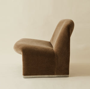 Giancarlo Piretti for Castelli "Alky" Mohair Lounge Chair, 1960s