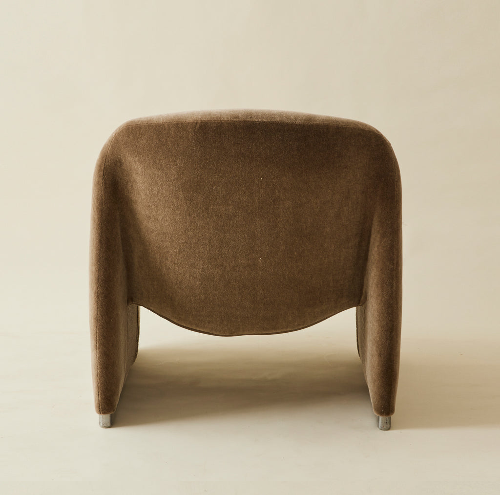 Giancarlo Piretti for Castelli "Alky" Mohair Lounge Chair, 1960s