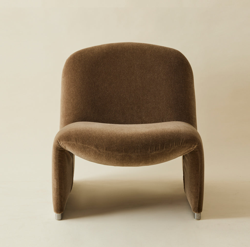 Giancarlo Piretti for Castelli "Alky" Mohair Lounge Chair, 1960s