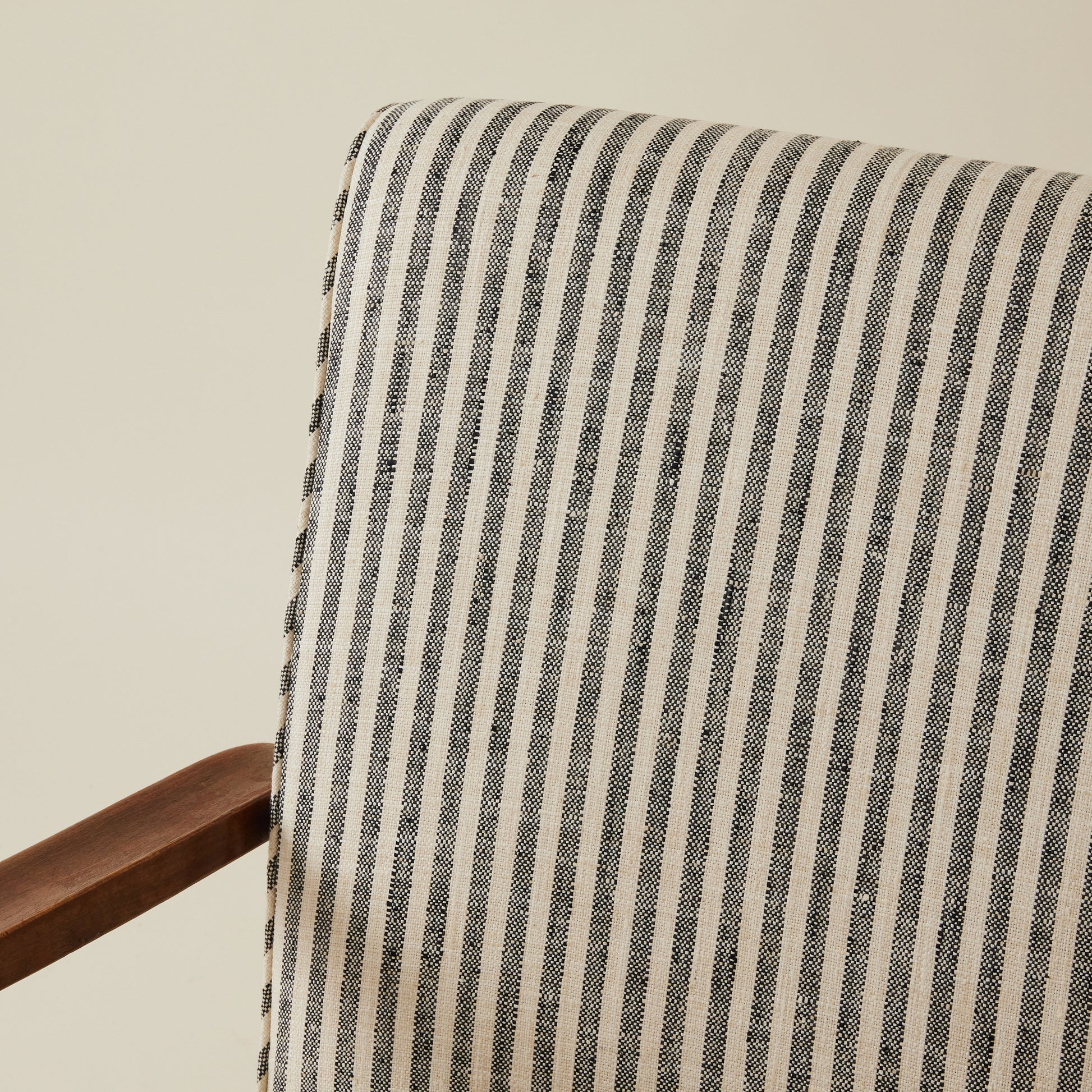 Jindrich Halabala Bentwood Lounge chair, Striped fabric, 1930's
