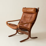 Ingmar Relling for Westnofa Norway, "Siesta" Bentwood and Leather Chair, 1970s