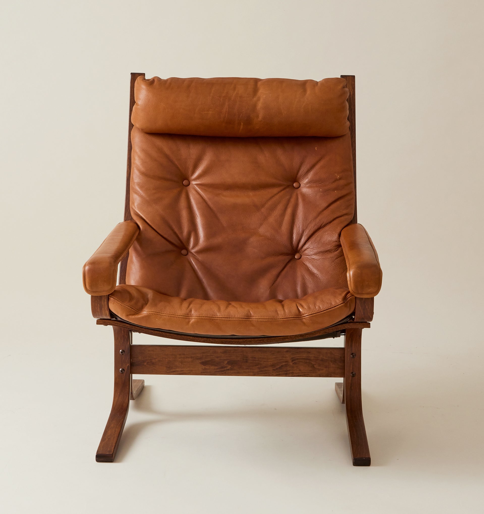 Ingmar Relling for Westnofa Norway, "Siesta" Bentwood and Leather Chair, 1970s