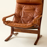 Ingmar Relling for Westnofa Norway, "Siesta" Bentwood and Leather Chair, 1970s