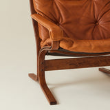 Ingmar Relling for Westnofa Norway, "Siesta" Bentwood and Leather Chair, 1970s
