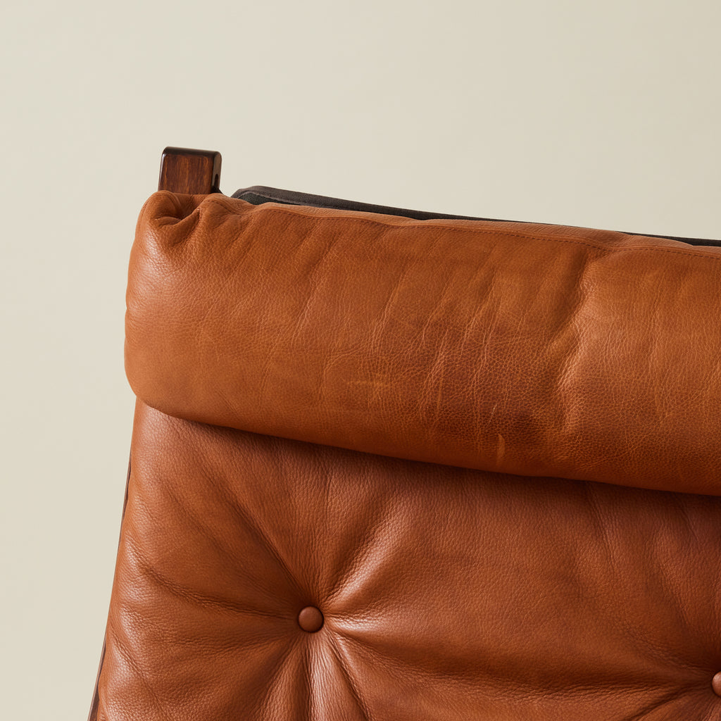 Ingmar Relling for Westnofa Norway, "Siesta" Bentwood and Leather Chair, 1970s