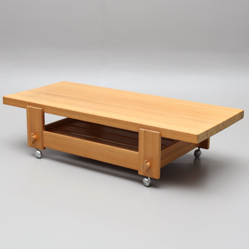 SOLD ! Yngve Ekström Solid Pine Swedish Coffee Table,"Kontrapunkt", 1960s