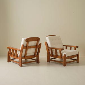 Maison Regain Chairs, a pair, 1960's