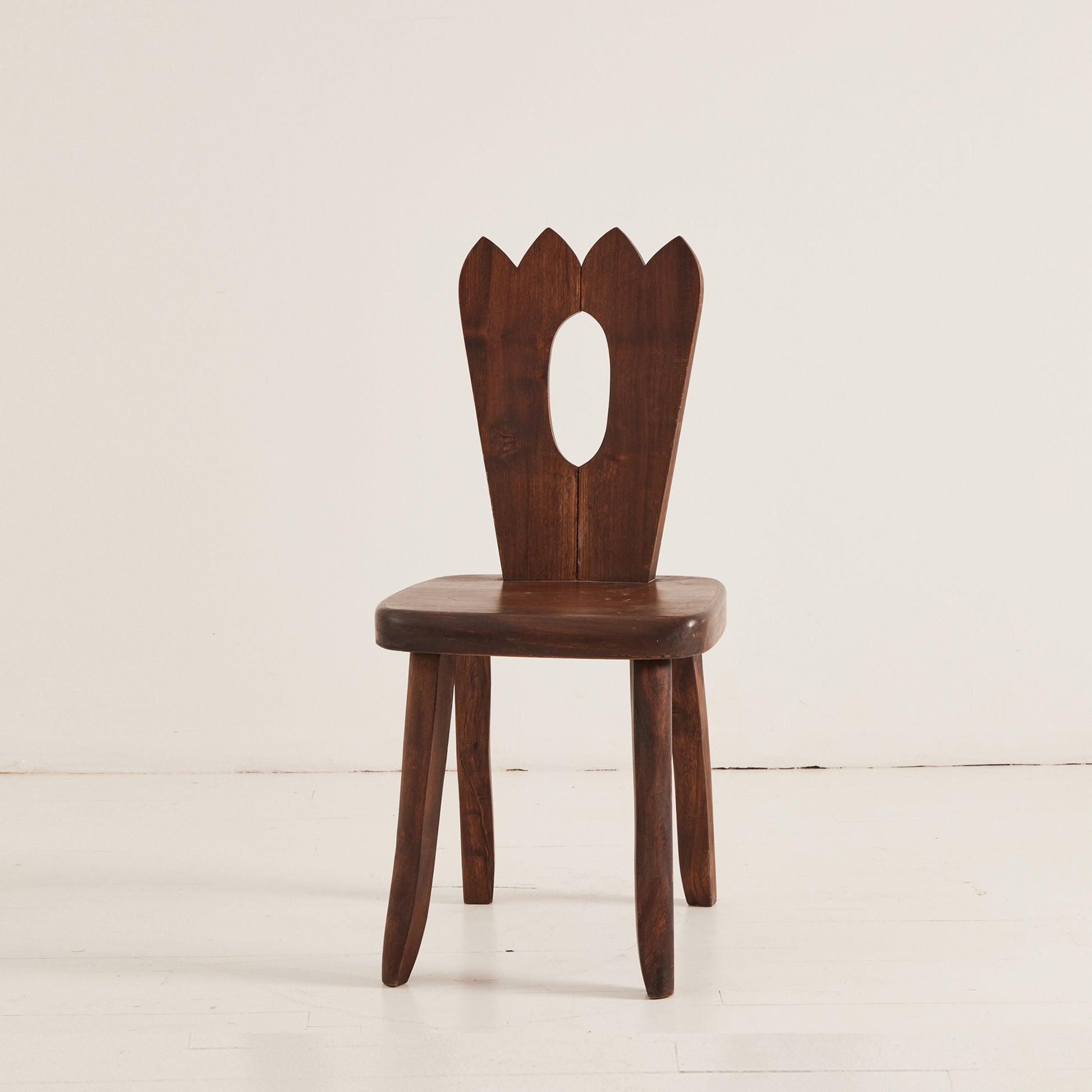 Olavi Hänninen "King" Chair, 1960s Vintage Solid Elm Brutalist Chair for Mikko Nupponen