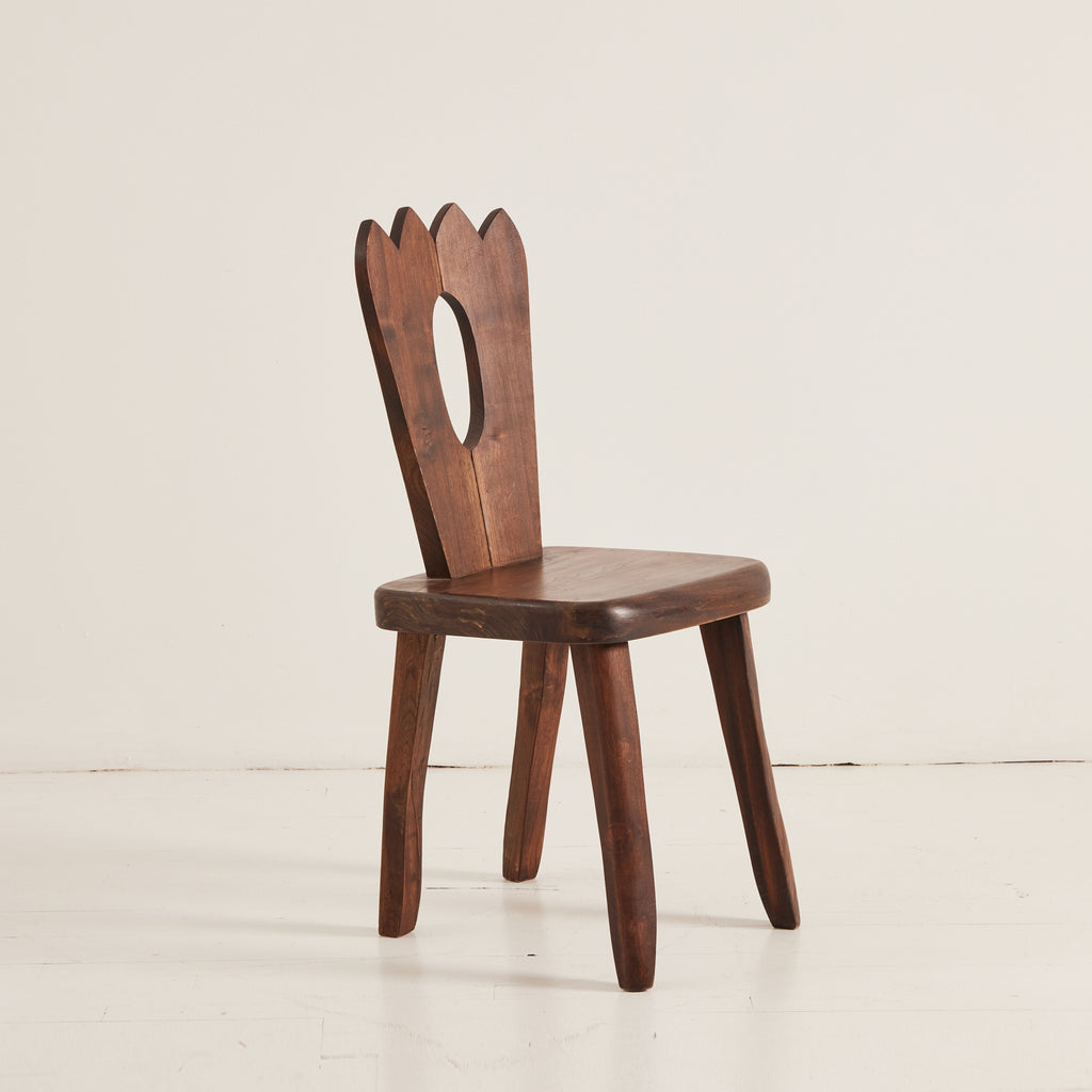 Olavi Hänninen "King" Chair, 1960s Vintage Solid Elm Brutalist Chair for Mikko Nupponen