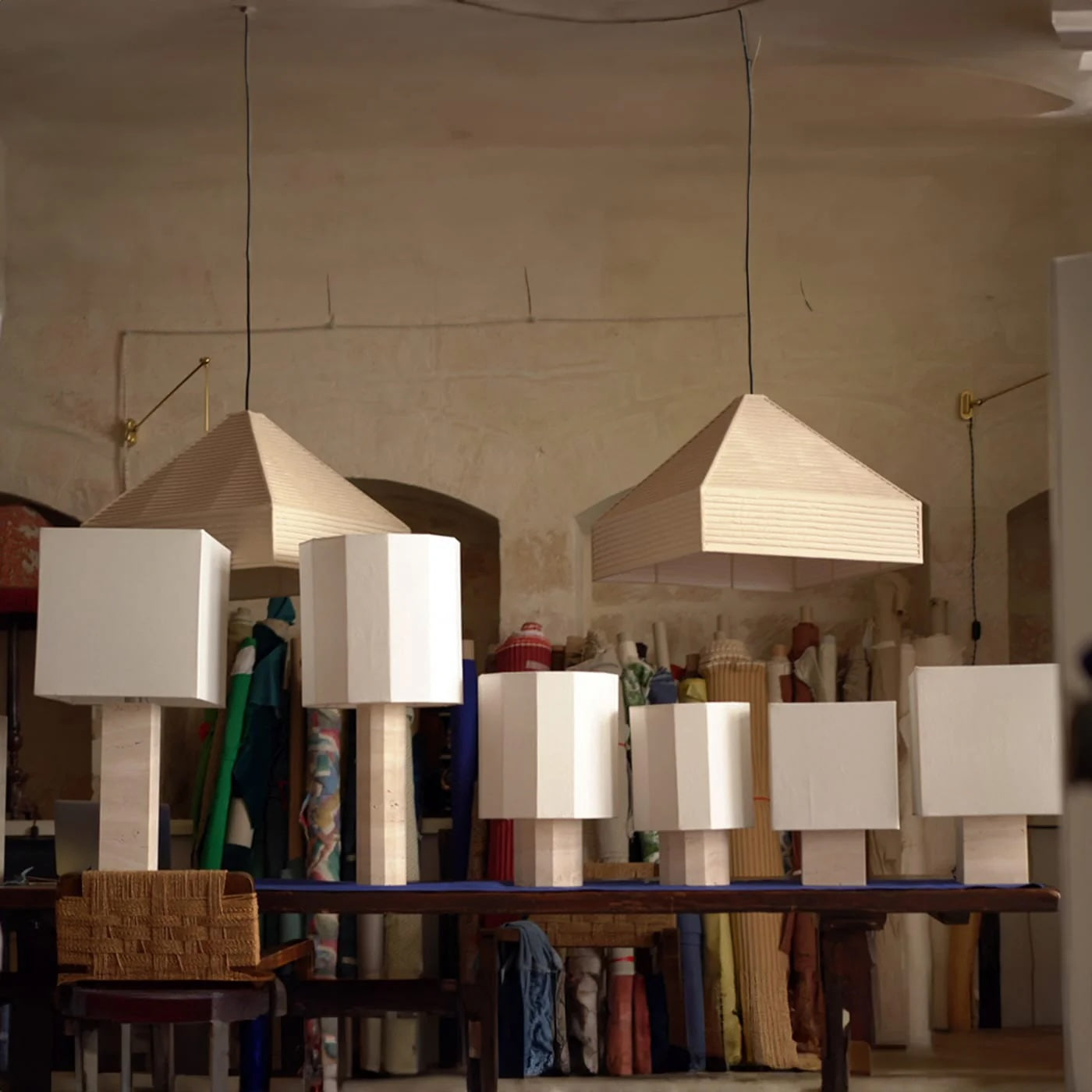 Roma Dodecagon Large Table Lamp by Nassi Lamps