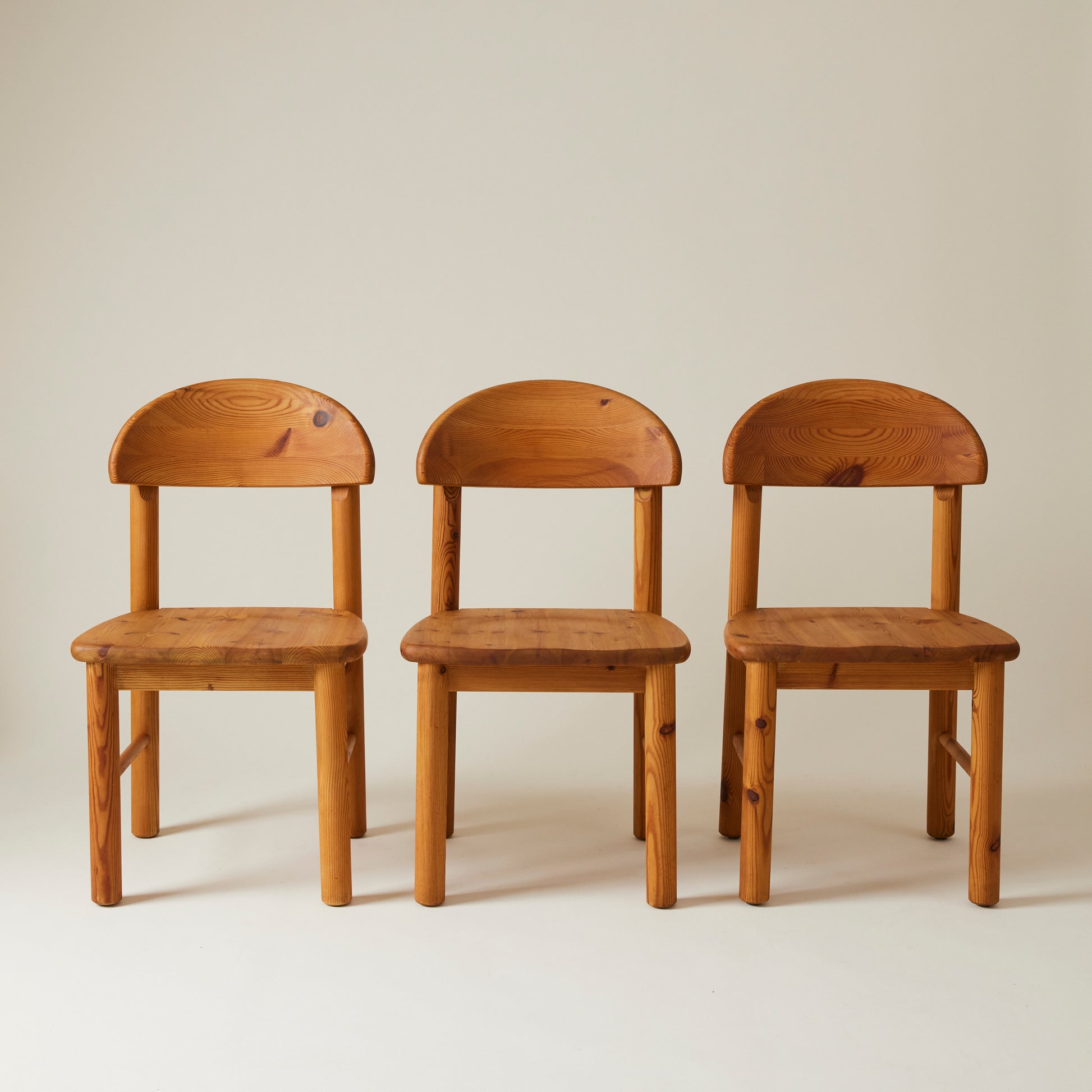 Rainer Daumiller Pine Dining chairs, set of 4, 1970's