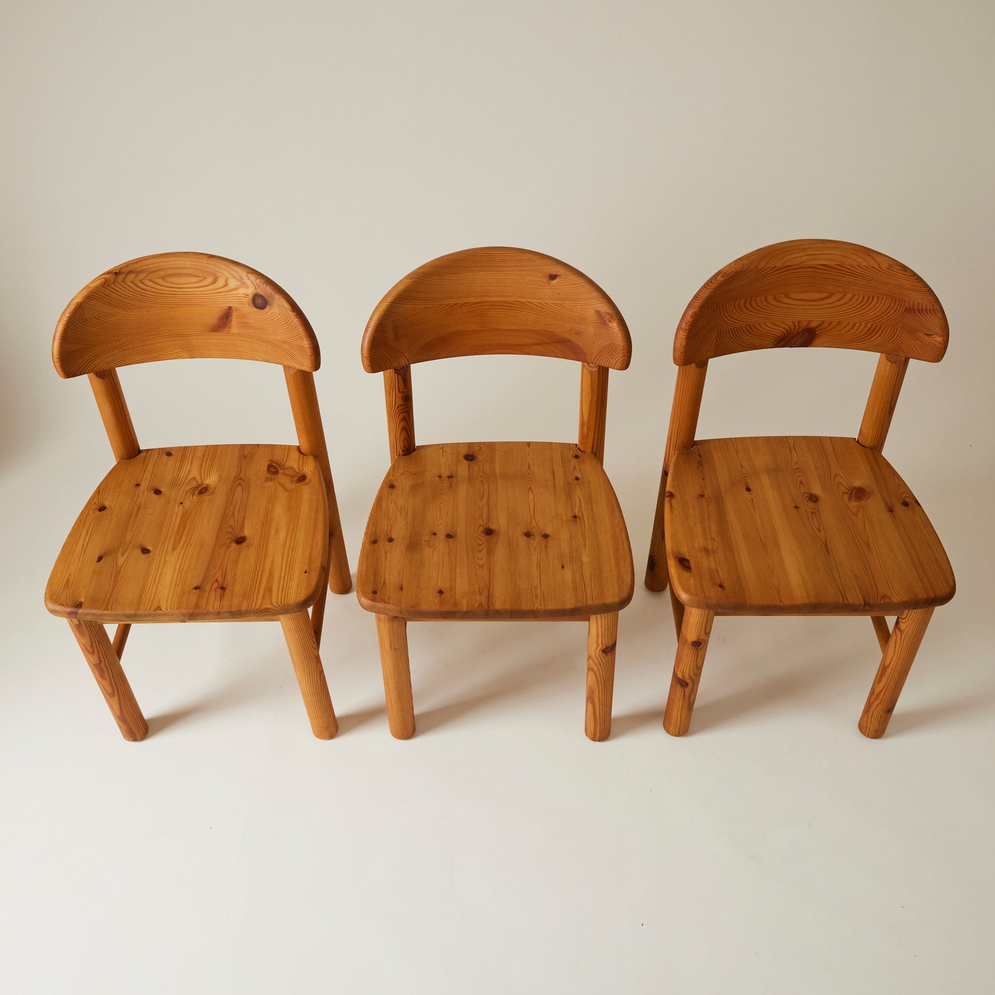 Rainer Daumiller Pine Dining chairs, set of 4, 1970's