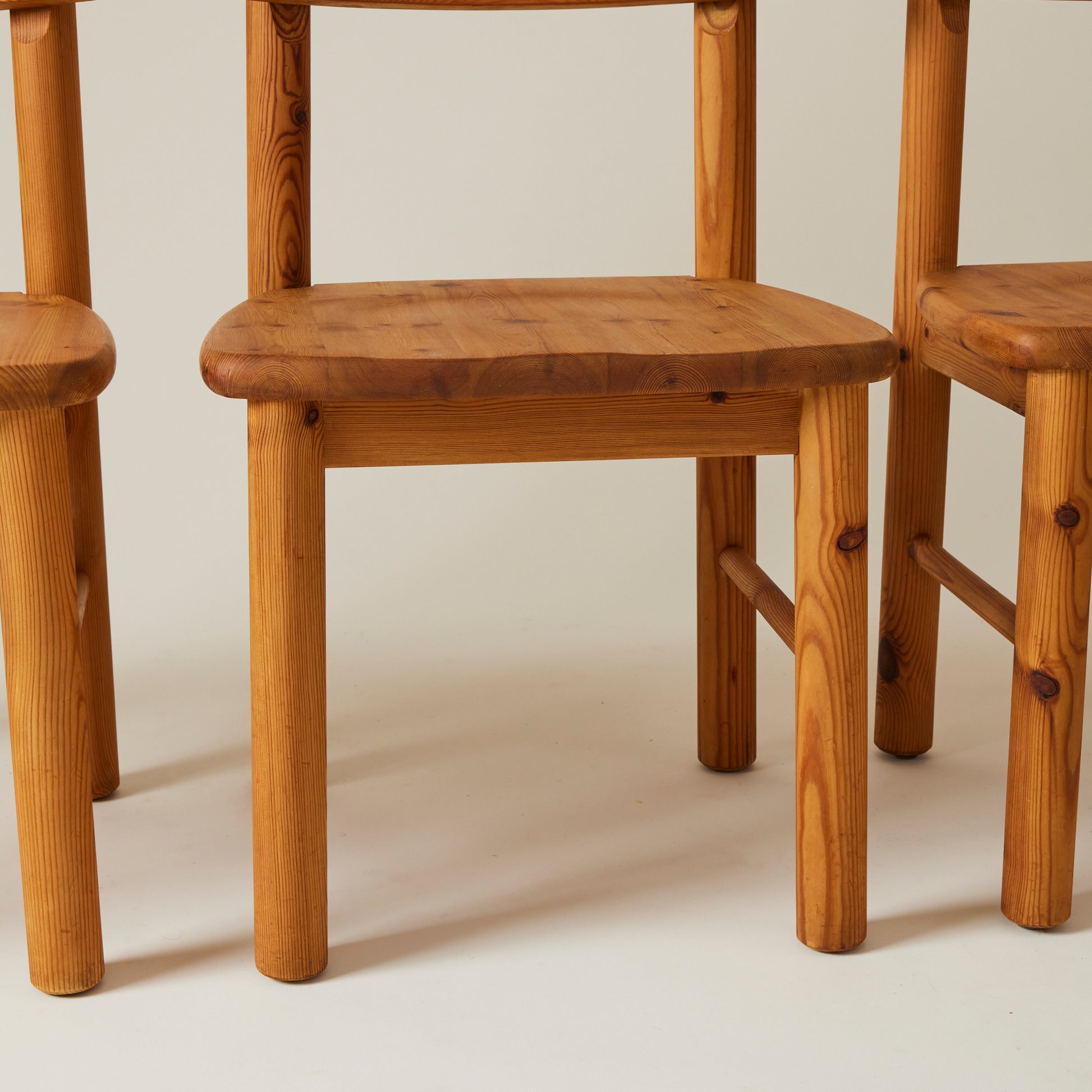 Rainer Daumiller Pine Dining chairs, set of 4, 1970's