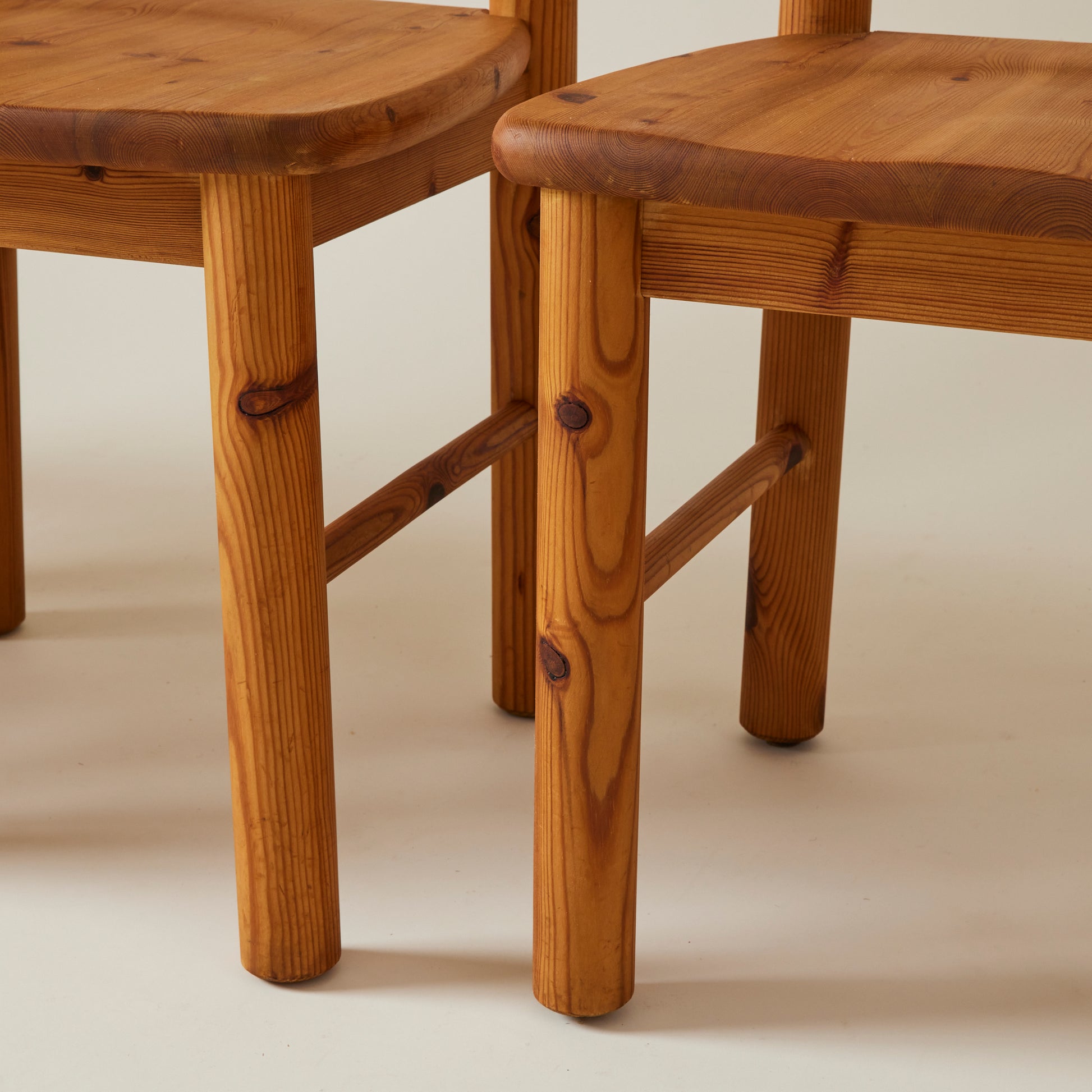 Rainer Daumiller Pine Dining chairs, set of 4, 1970's