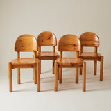Rainer Daumiller Pine Dining Chairs, Set of 4, Danish Design, 1960s-1970s