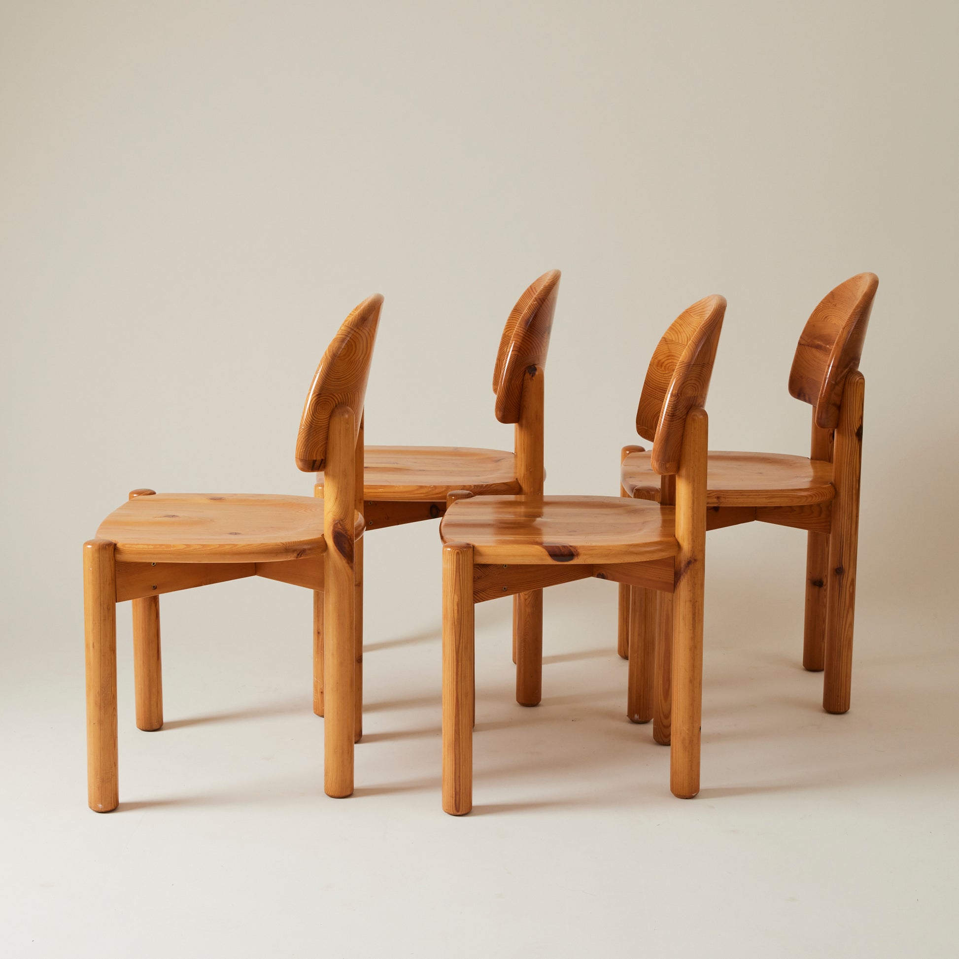 Rainer Daumiller Pine Dining Chairs, 1960's-70's, Set of 6