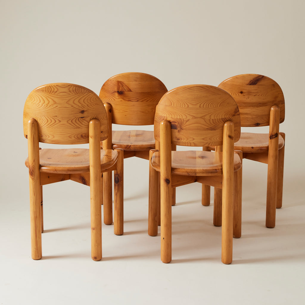 Rainer Daumiller Pine Dining Chairs, 1960's-70's, Set of 6