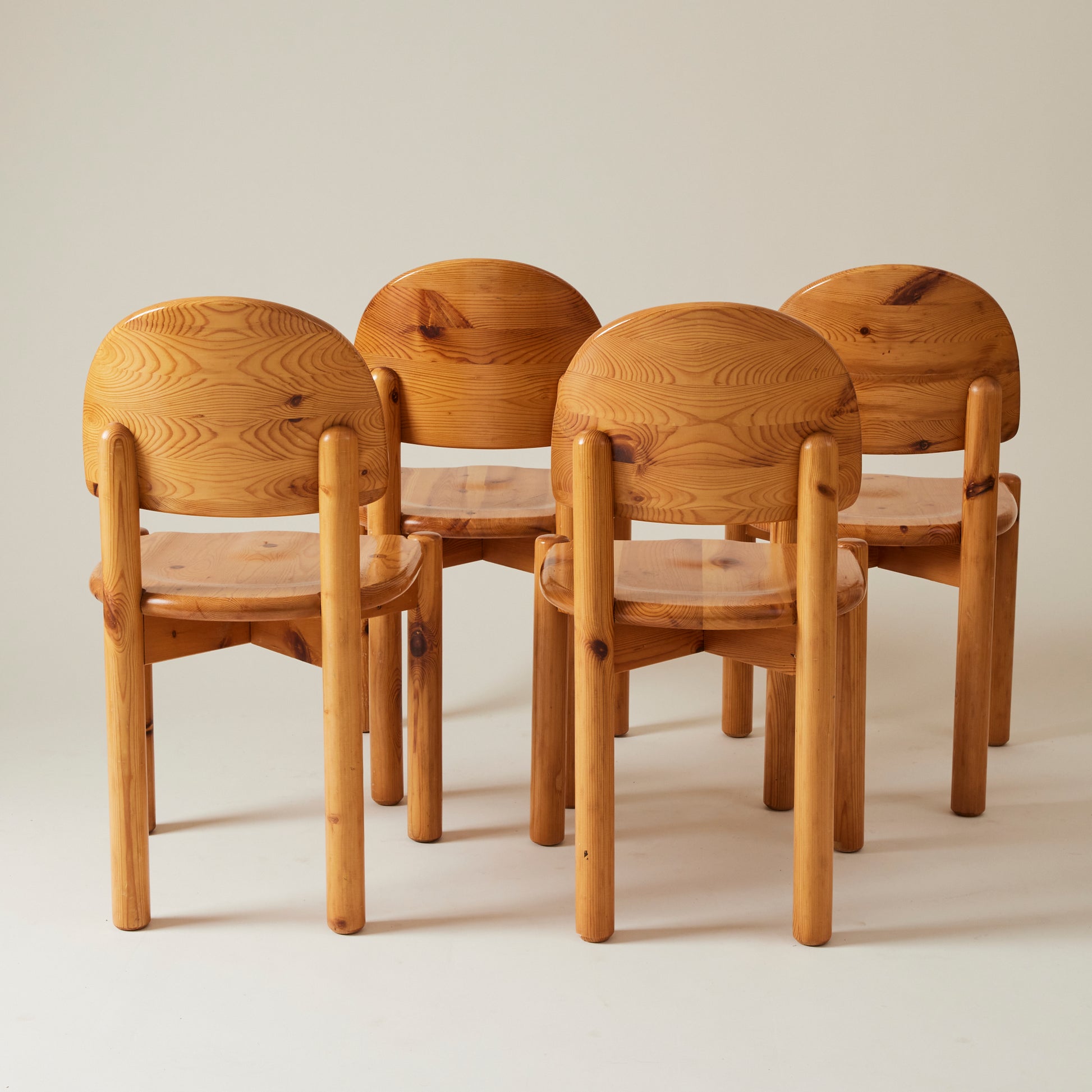 Rainer Daumiller Pine Dining Chairs, 1960's-70's, Set of 6