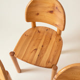 Rainer Daumiller Pine Dining Chairs, Set of 4, Danish Design, 1960s-1970s