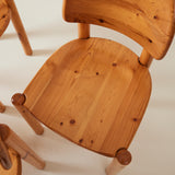 Rainer Daumiller Pine Dining Chairs, Set of 4, Danish Design, 1960s-1970s