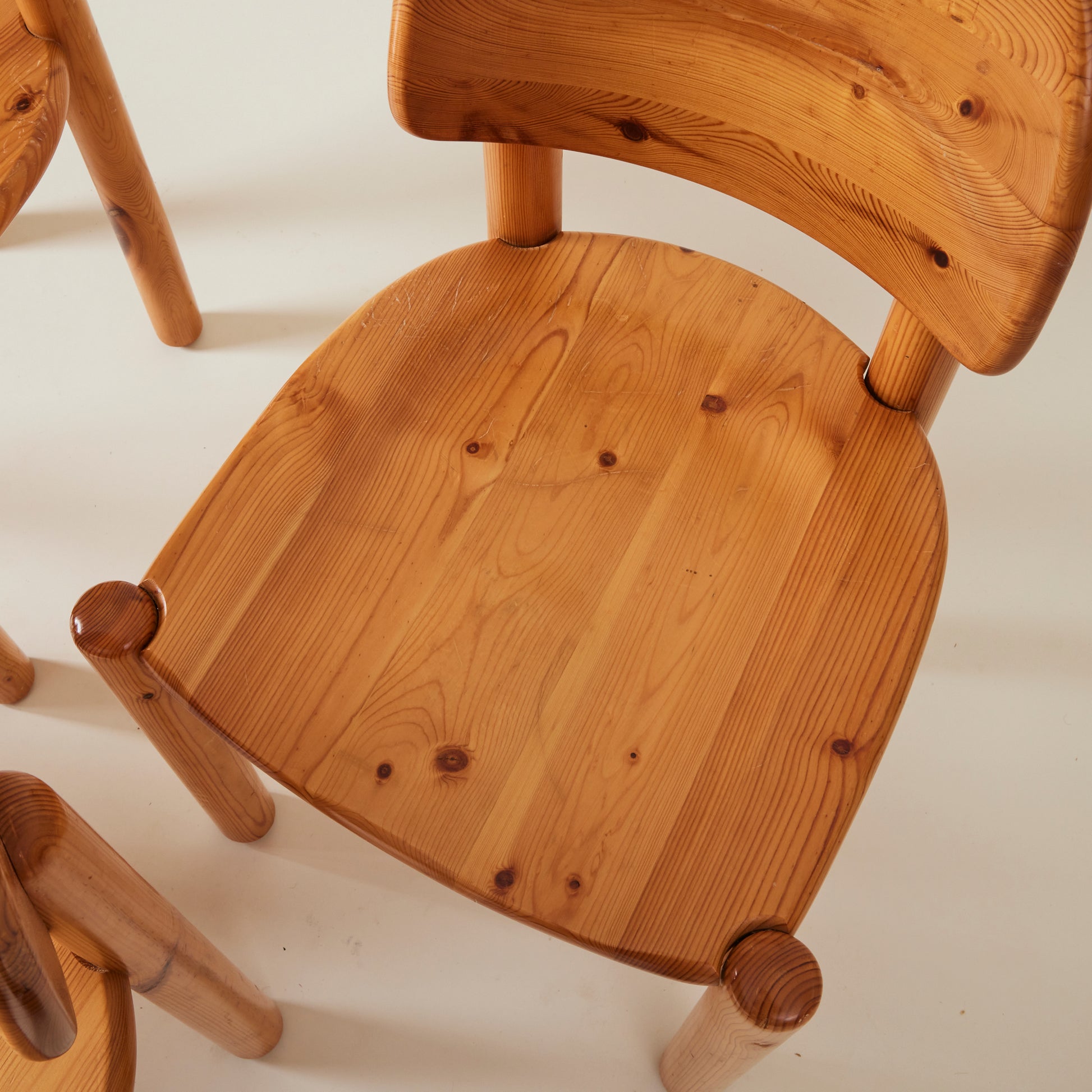 Rainer Daumiller Pine Dining Chairs, Set of 4, Danish Design, 1960s-1970s