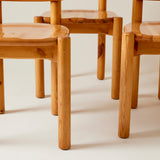 Rainer Daumiller Pine Dining Chairs, Set of 4, Danish Design, 1960s-1970s