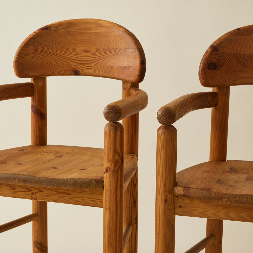 Rainer Daumiller Danish Solid Pine Dining Chairs, Set of 6, 1960s