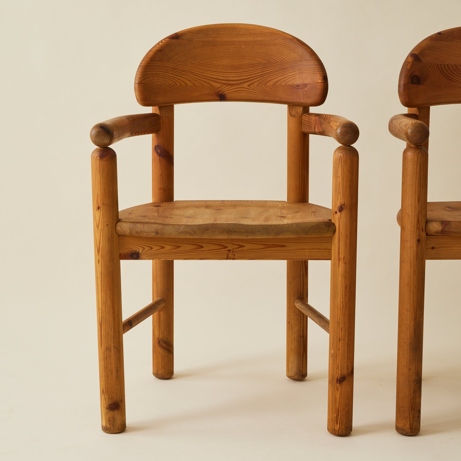 Rainer Daumiller Danish Solid Pine Dining Chairs, Set of 6, 1960s