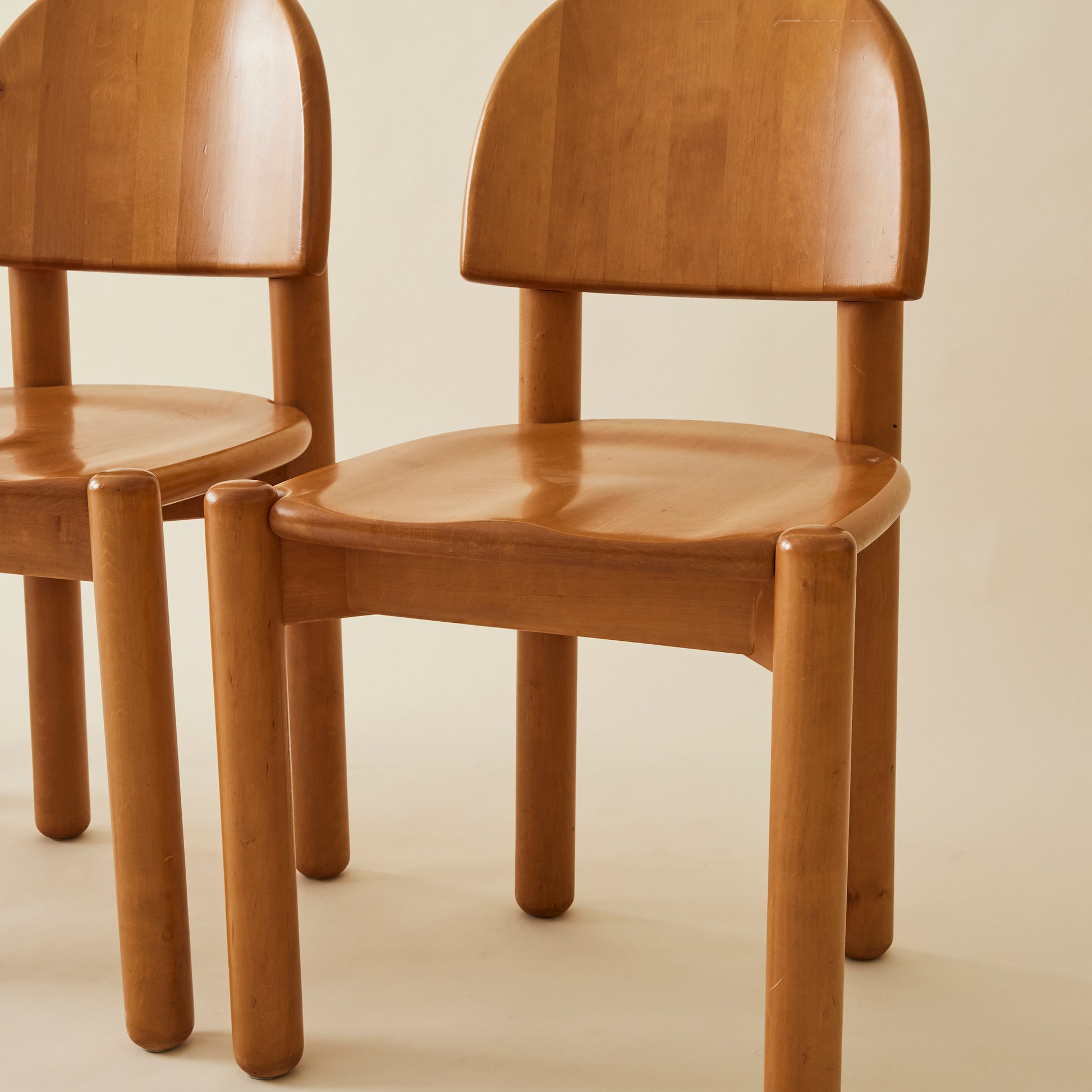Rainer Daumiller Solid Pine Dining Chairs, Set of 6, 1970's