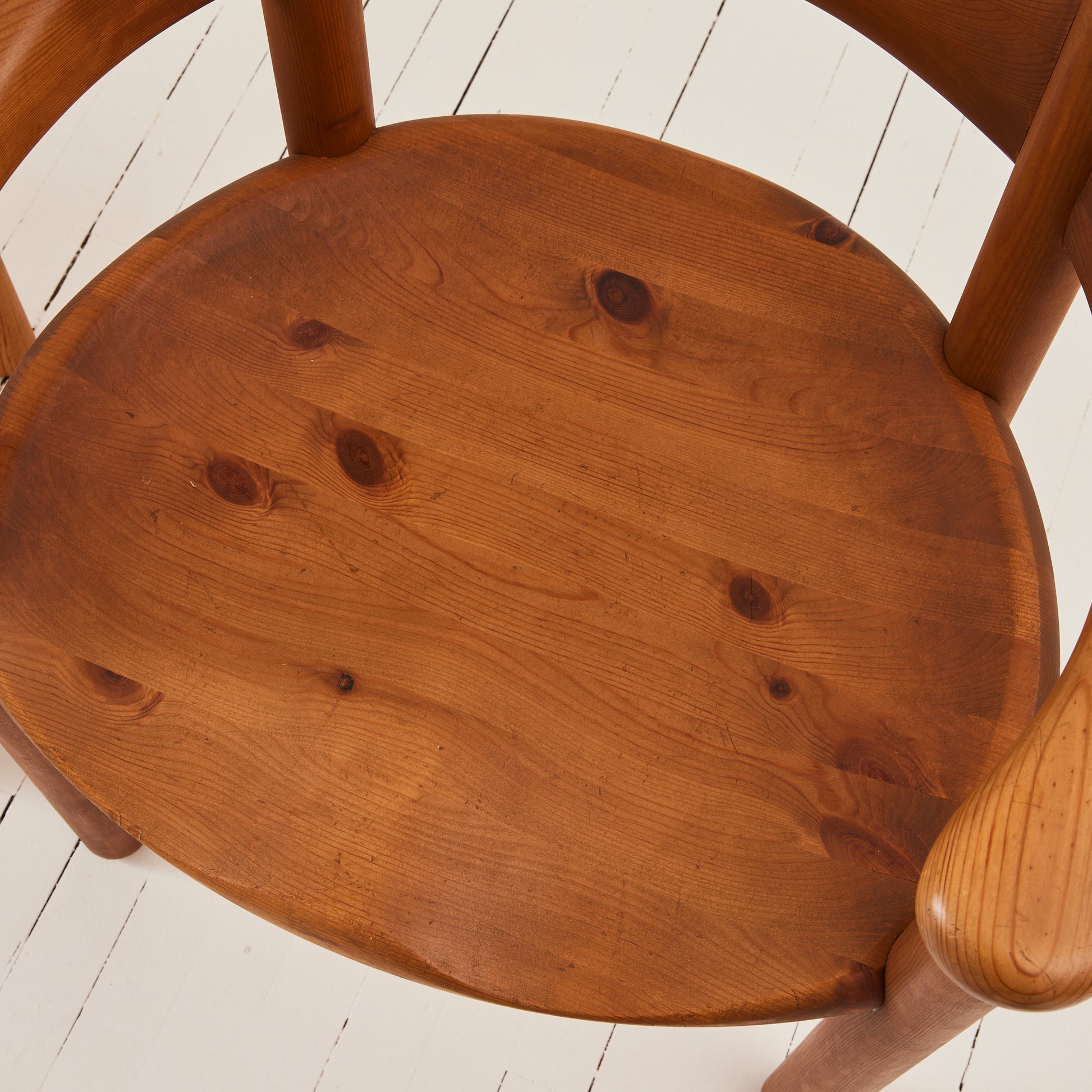 SOLD Rainer Daumiller Solid Pine Danish Mid Century Dining Chairs, Set of 6, 1970's