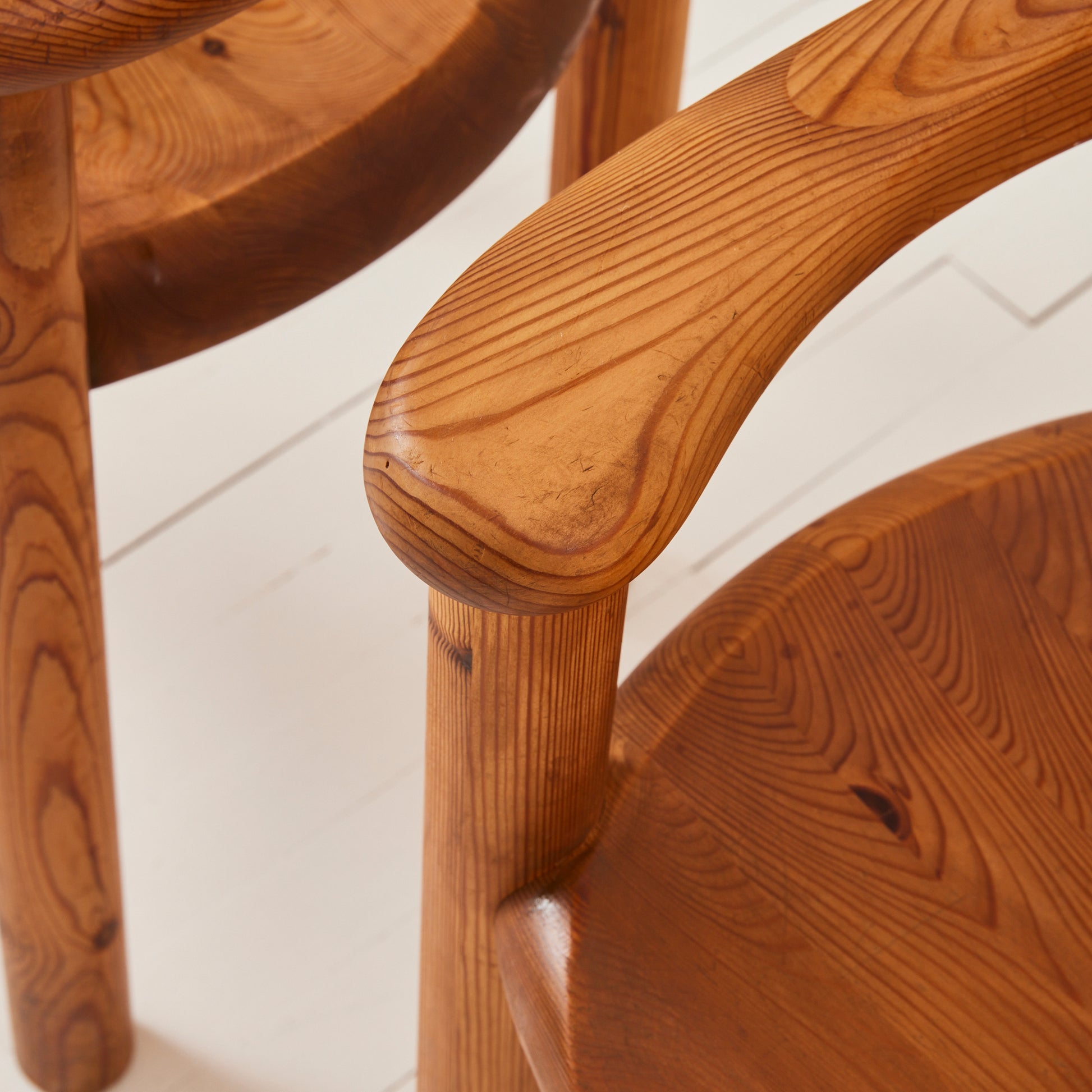 SOLD Rainer Daumiller Solid Pine Danish Mid Century Dining Chairs, Set of 6, 1970's