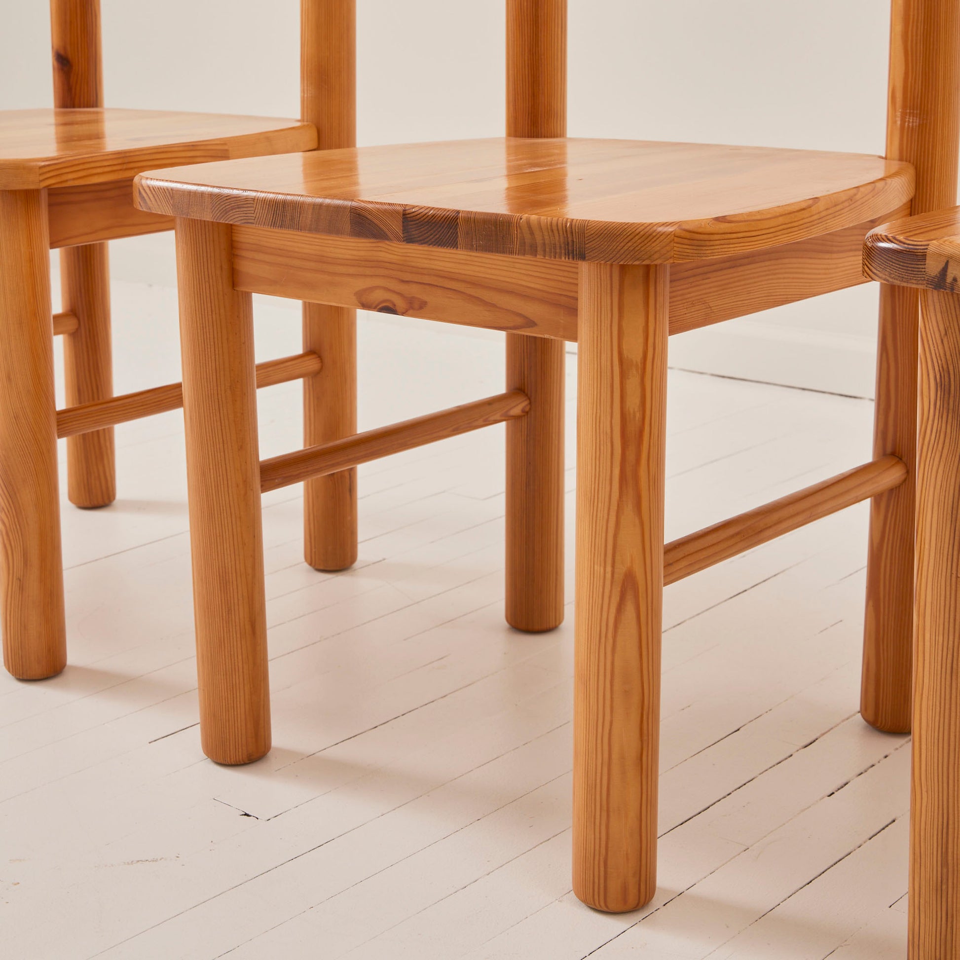 SOLD Rainer Daumiller Pine Dining Chairs, Mid Century Danish Design, 1970's, Set of 4
