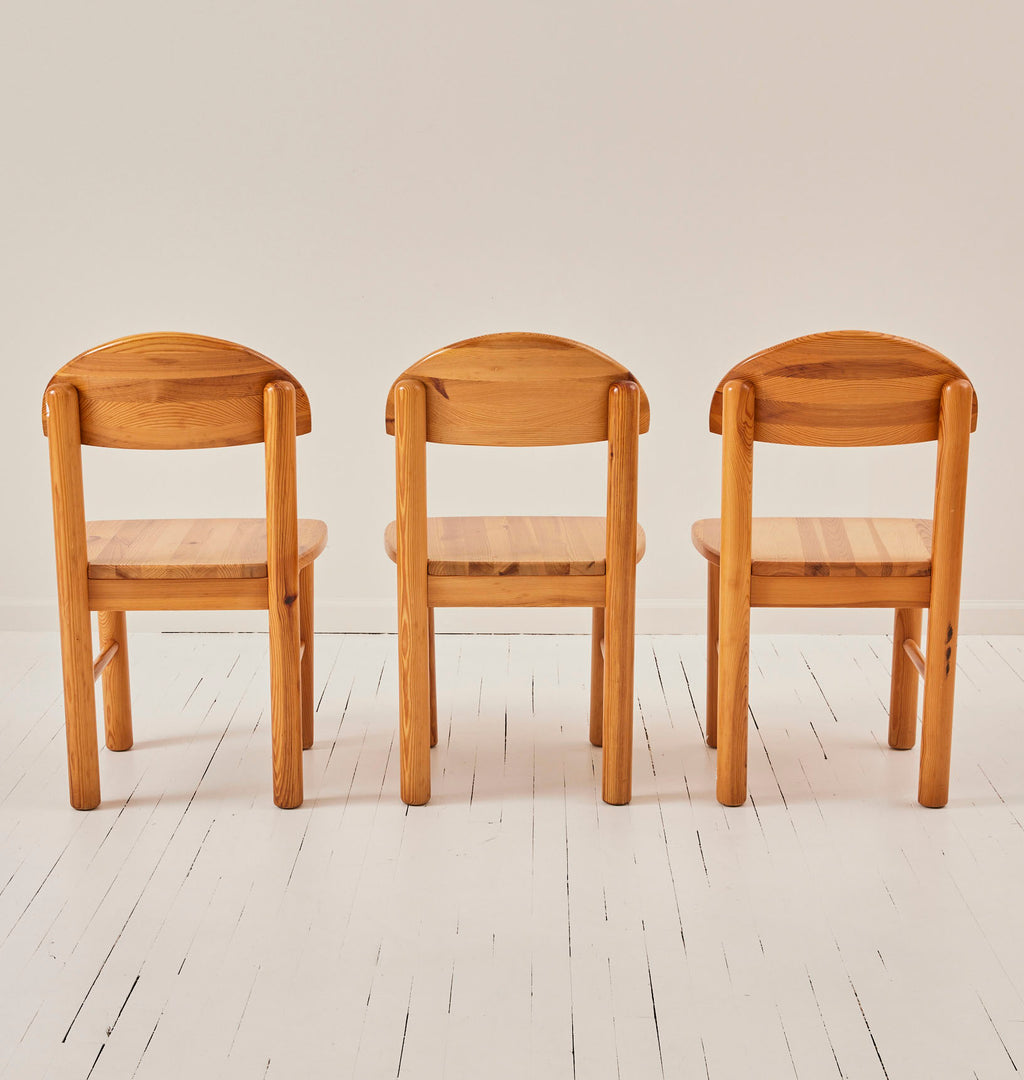 SOLD Rainer Daumiller Pine Dining Chairs, Mid Century Danish Design, 1970's, Set of 4