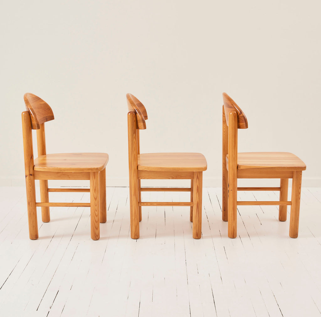 SOLD Rainer Daumiller Pine Dining Chairs, Mid Century Danish Design, 1970's, Set of 4