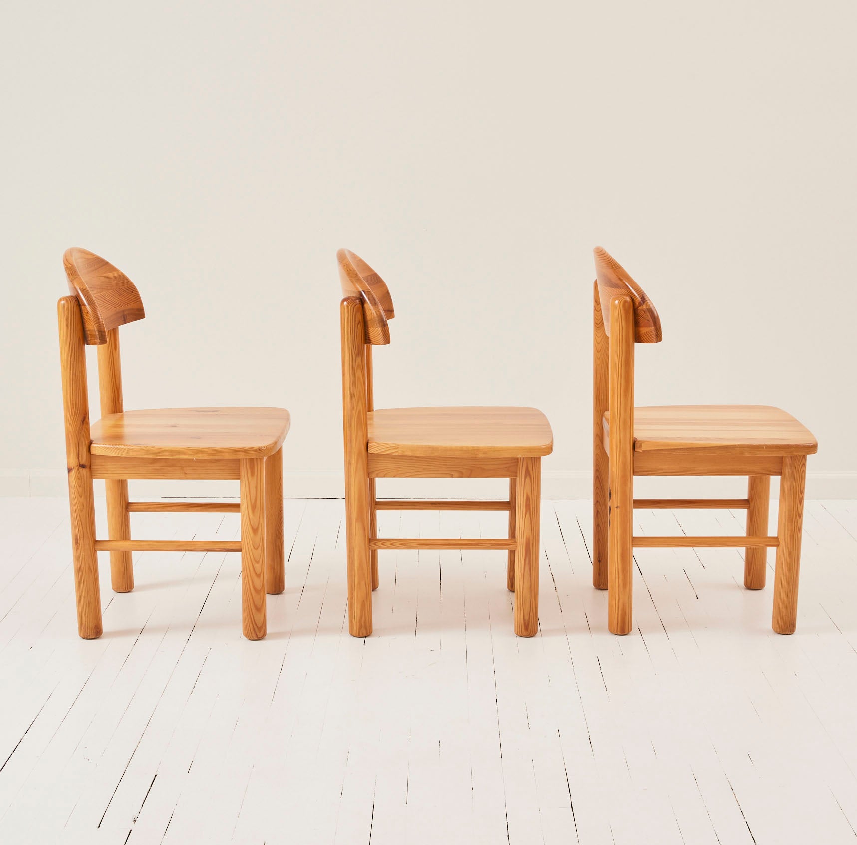 SOLD Rainer Daumiller Pine Dining Chairs, Mid Century Danish Design, 1970's, Set of 4