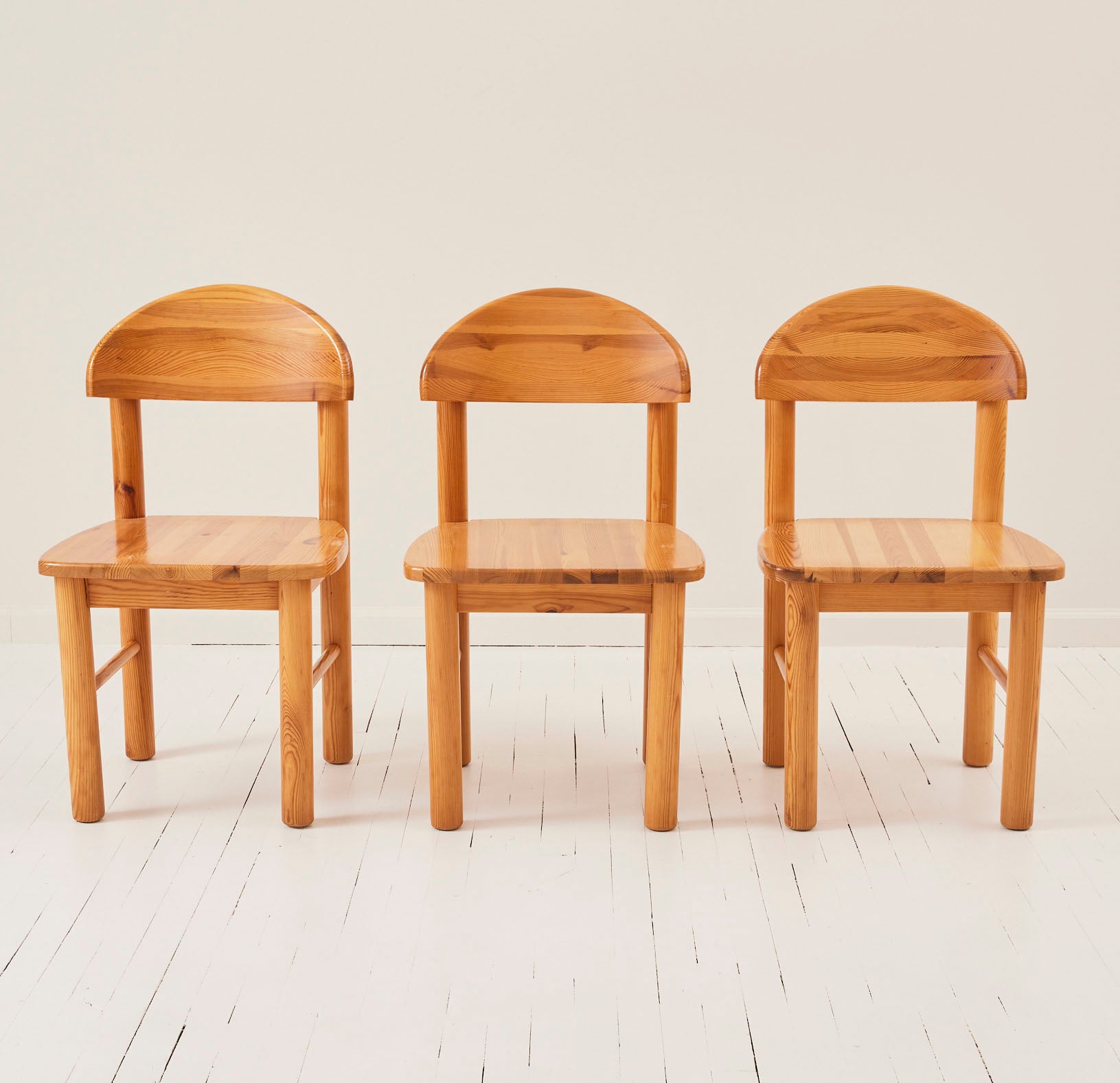SOLD Rainer Daumiller Pine Dining Chairs, Mid Century Danish Design, 1970's, Set of 4