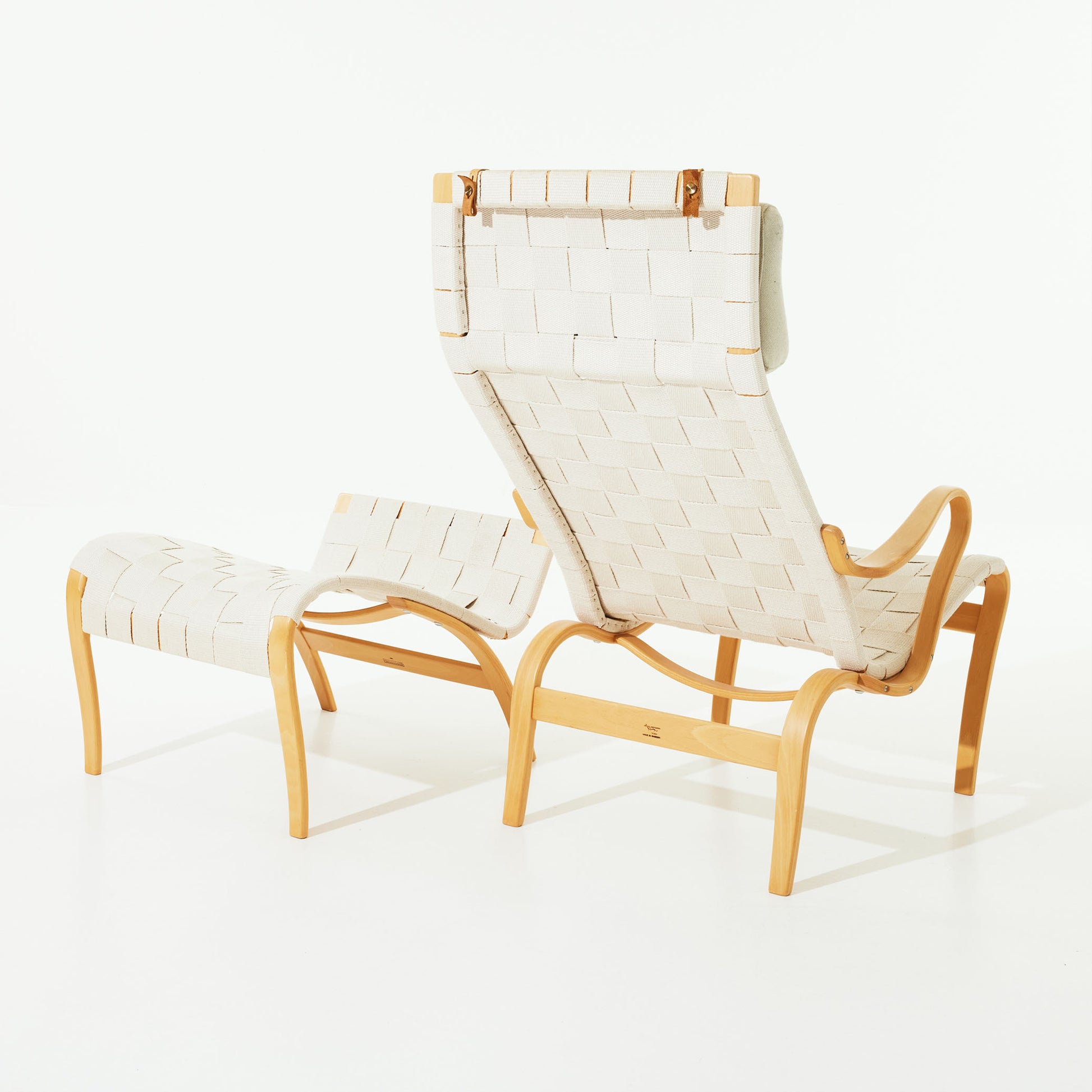 SOLD Bruno Mathsson "Miranda" Lounge Chair with Ottoman, 1960's