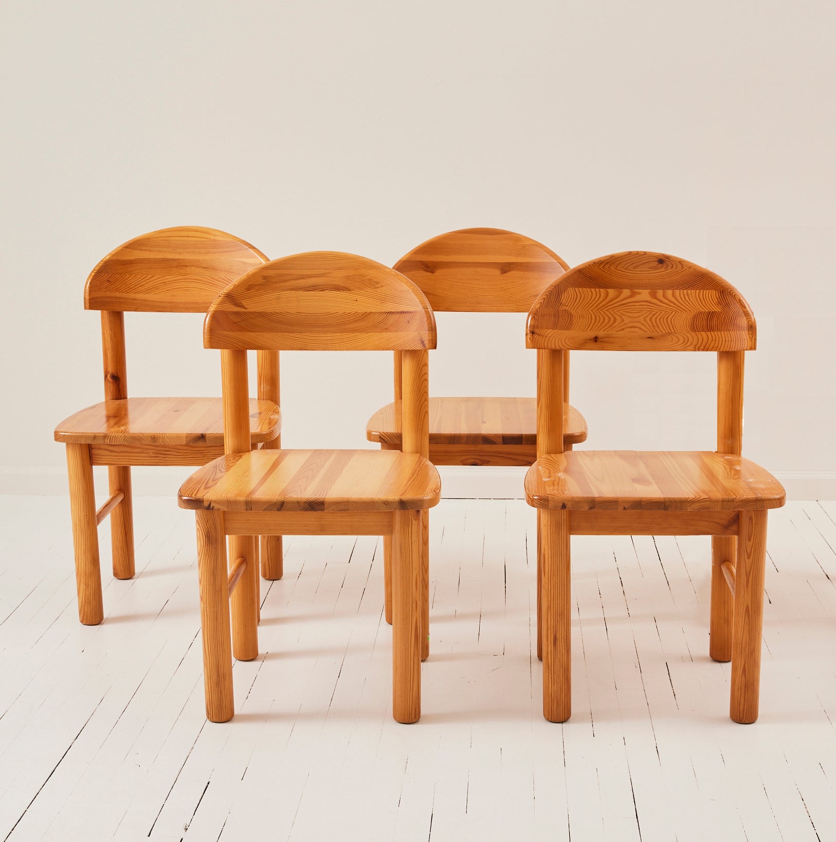 SOLD Rainer Daumiller Pine Dining Chairs, Mid Century Danish Design, 1970's, Set of 4
