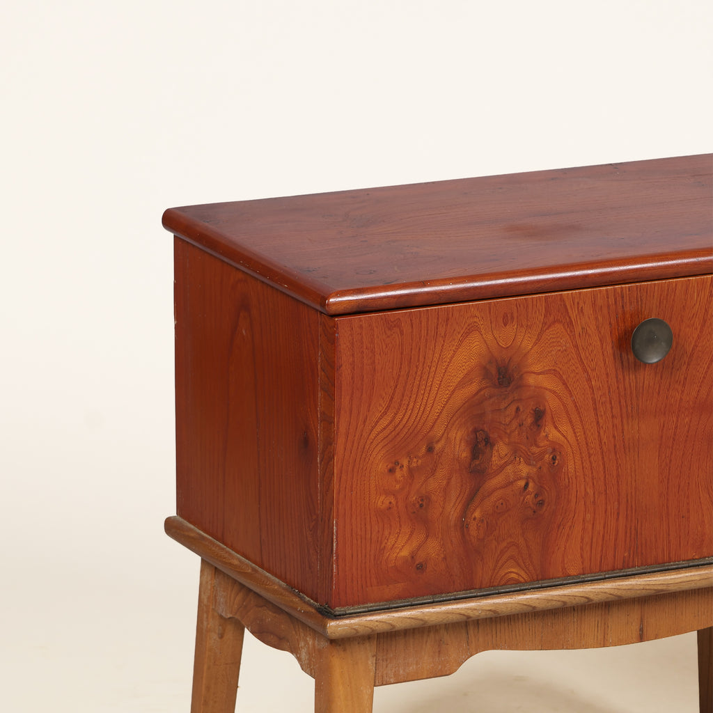 Pair of Mid-Century Danish Yew Bedside Cabinets, 1940s