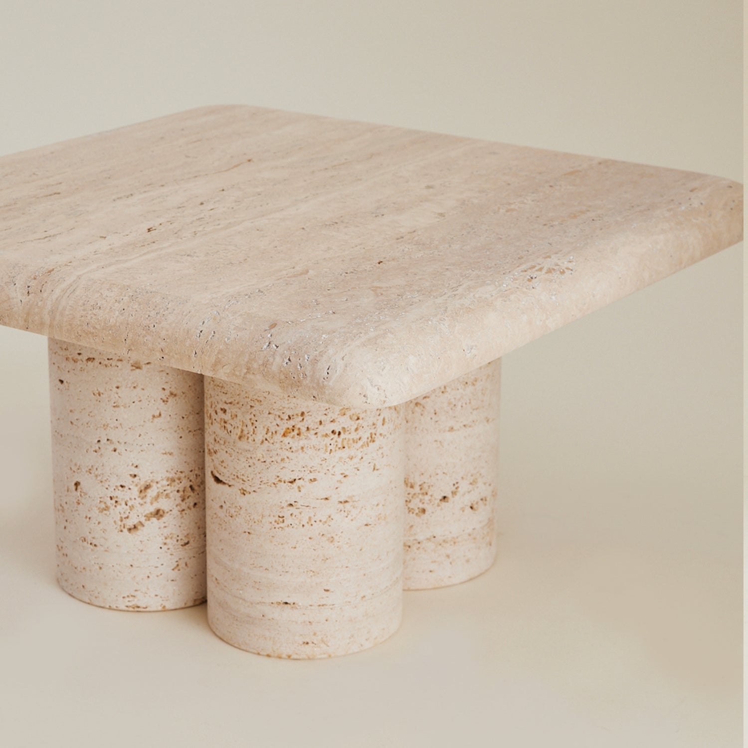 SOLD Mario Bellini attributed Travertine Side Table, 1970's
